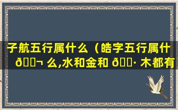 子航五行属什么（皓字五行属什 🐬 么,水和金和 🕷 木都有）